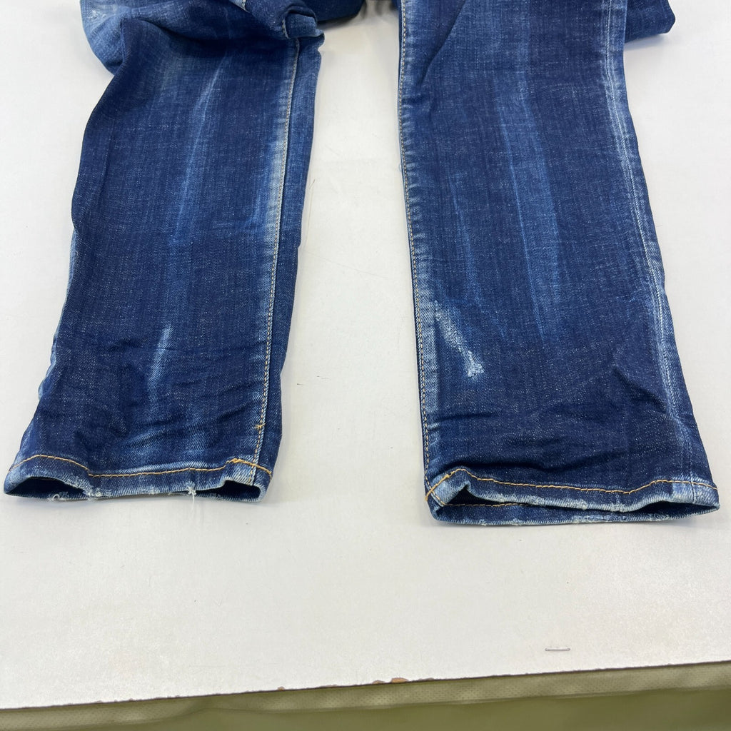 DSquared2 S74LB1010 Original Straight Fit Jeans size 46 W32" L29" Blue Distress