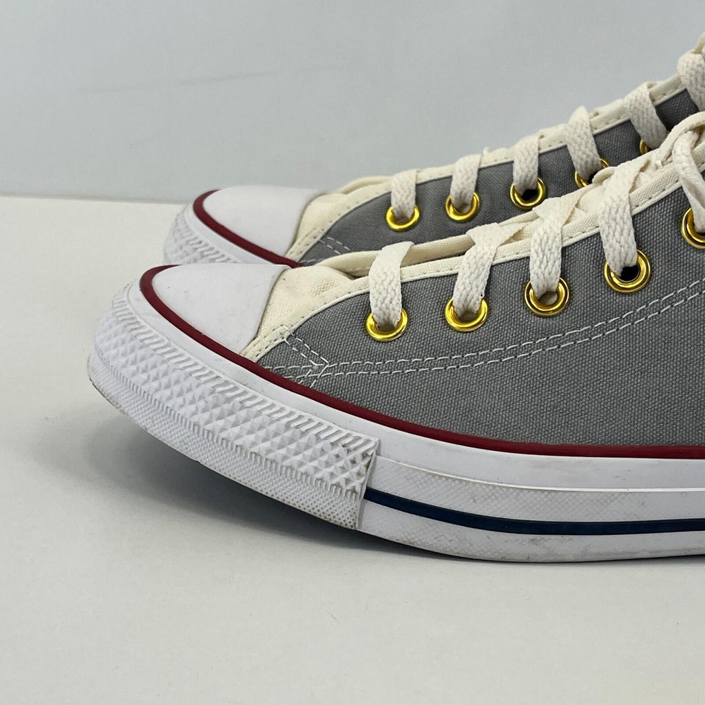 Converse Hi Top Trainers in Grey White Red UK size 8.5 - Near Mint