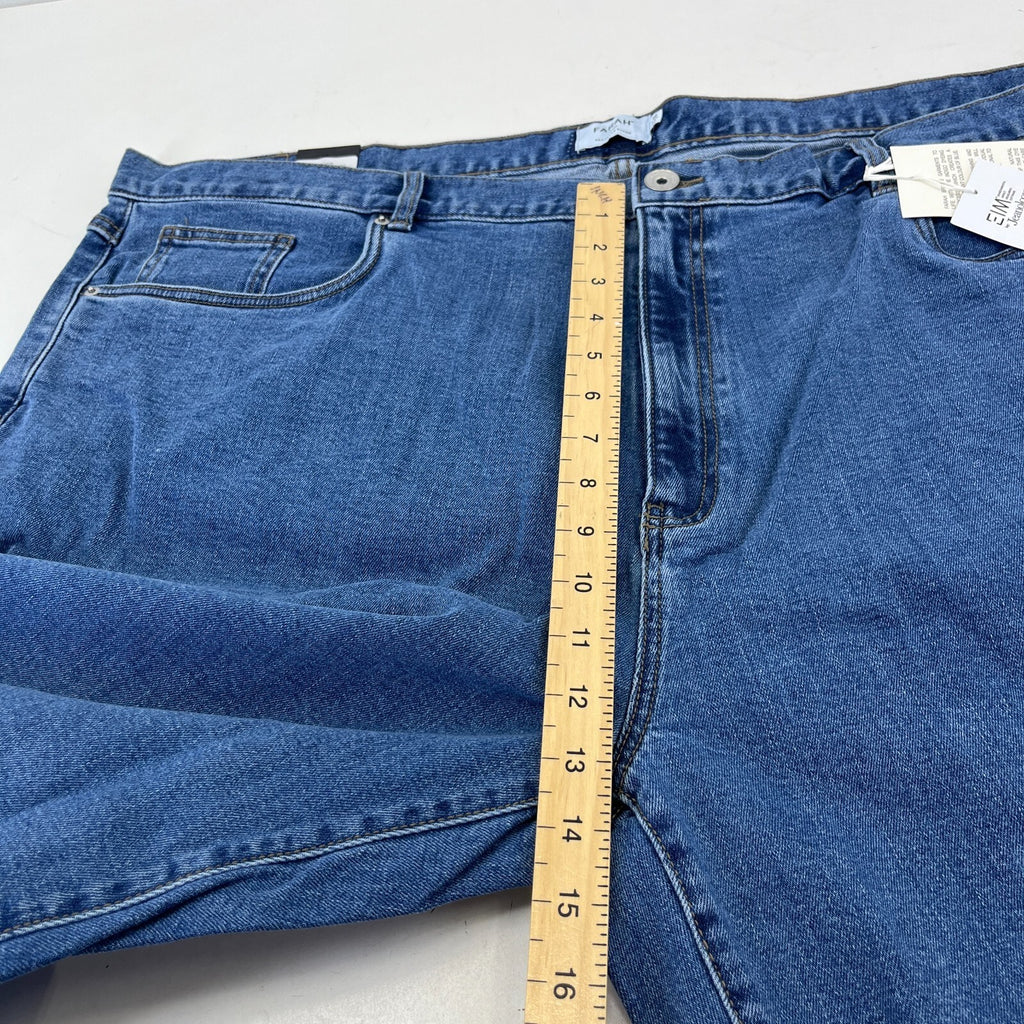 Men's Farah Norwood Indigo Mid Blue Regular Fit Jeans Straight Leg W48" L32" New
