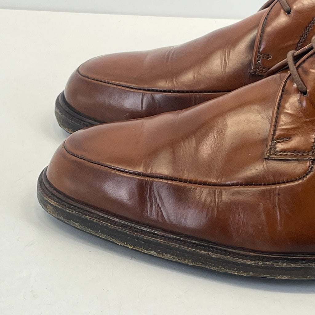 Sajoma Men's Leather Oxford Loafers Dress Shoes Brown size UK 8 Made in Portugal