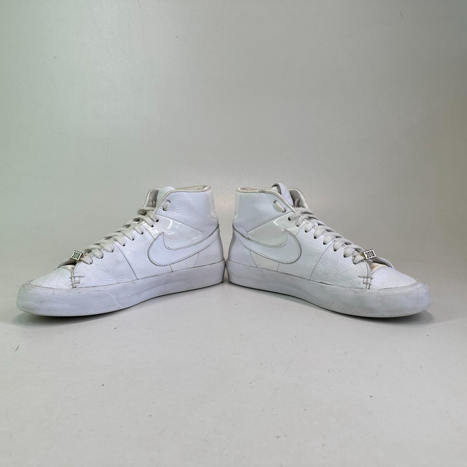 Nike Blazer Royal 2018 Leather Hi Top Trainers in White UK size 6