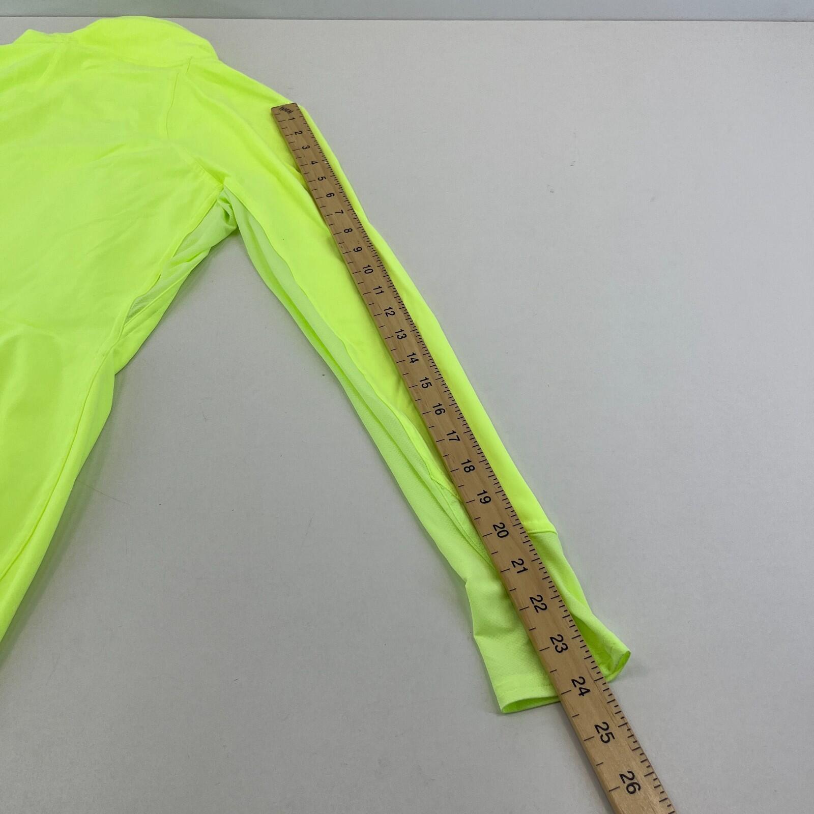 Lululemon Nulux Long Sleeve Tennis Dress Style LW1DQLS Fluoro Yellow UK size 10