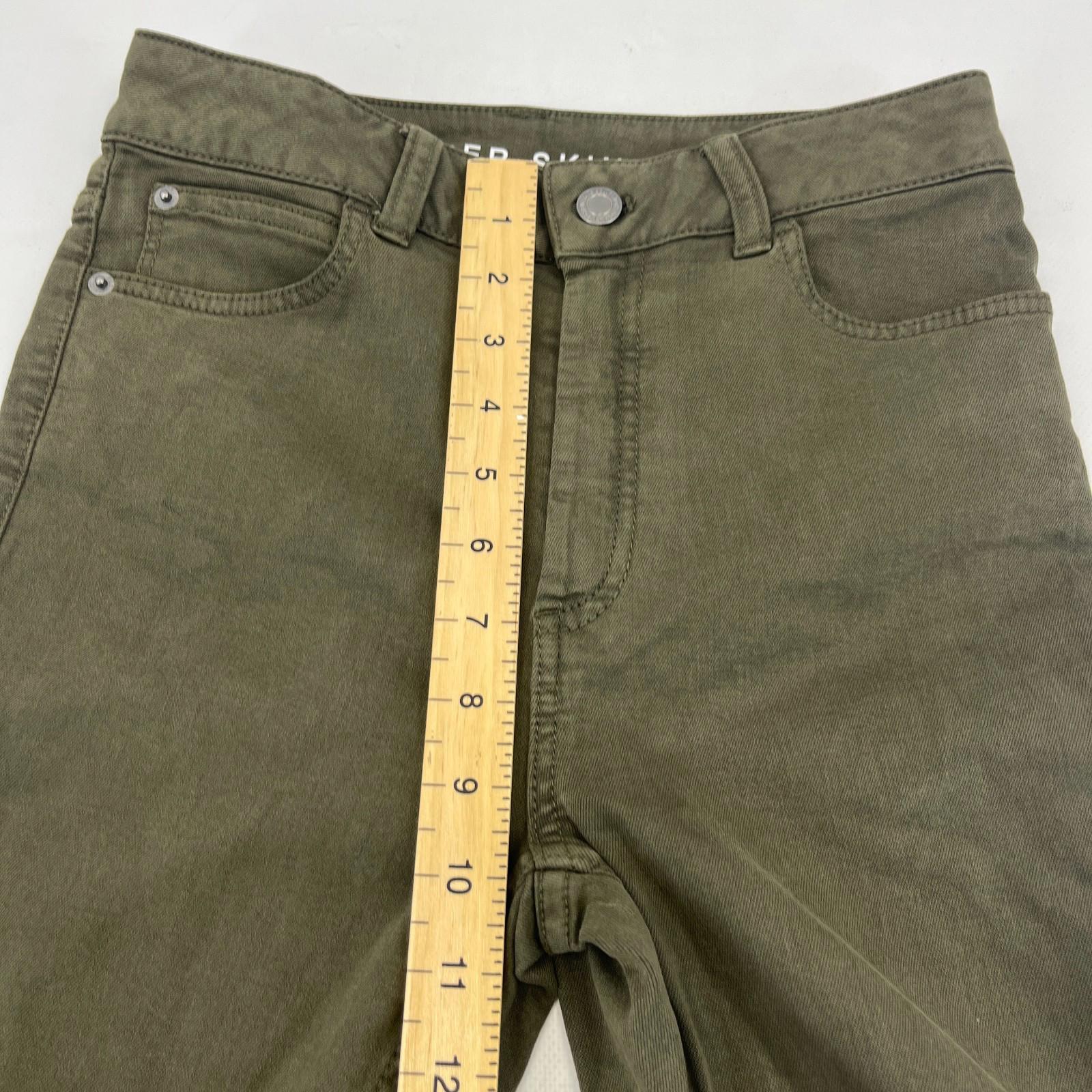 Marks & Spencer Khaki Green Super Skinny Jeans UK Women's size 8R - NWOT
