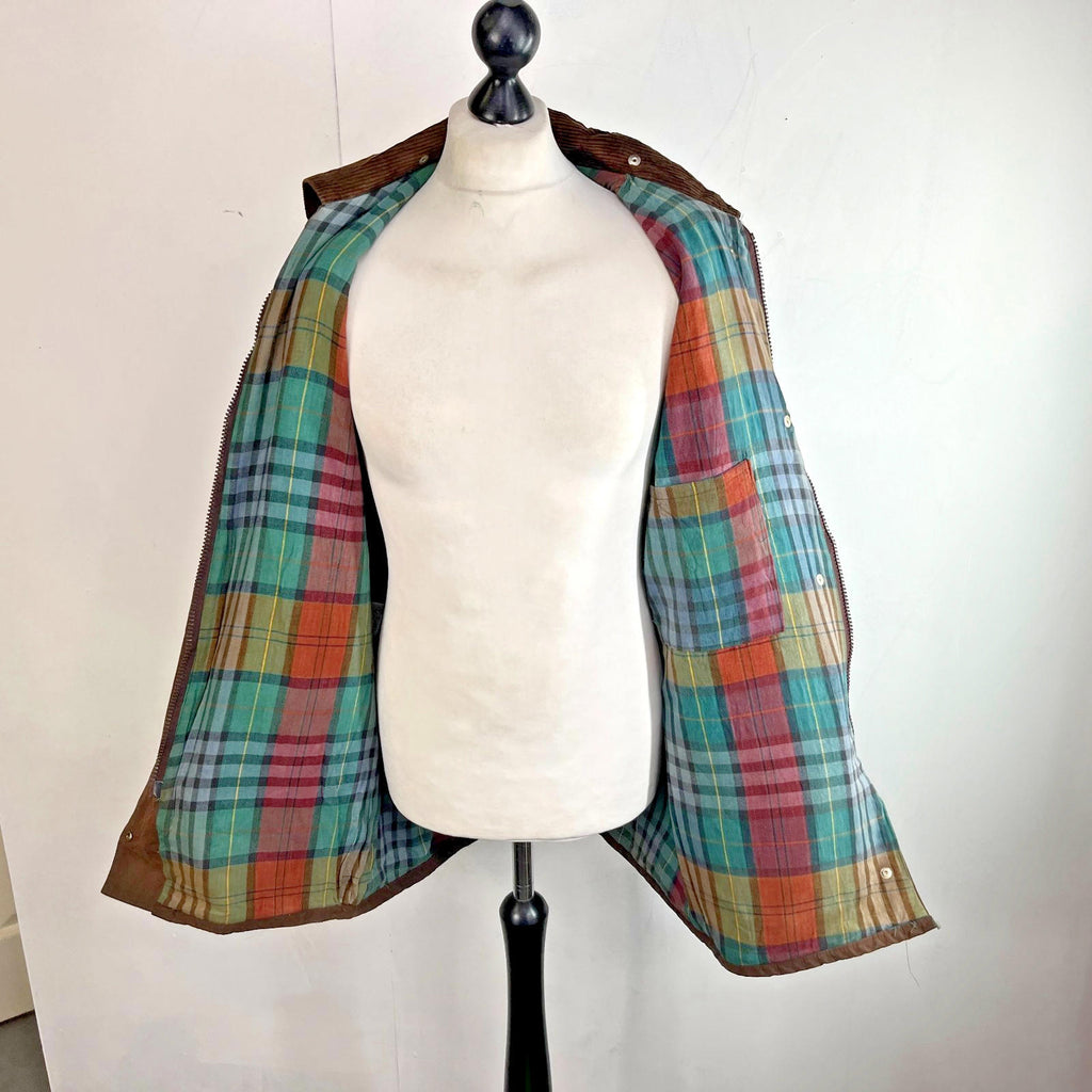 Oxford Blue Outdoor Wax Jacket Chocolate Brown UK Women's size Small