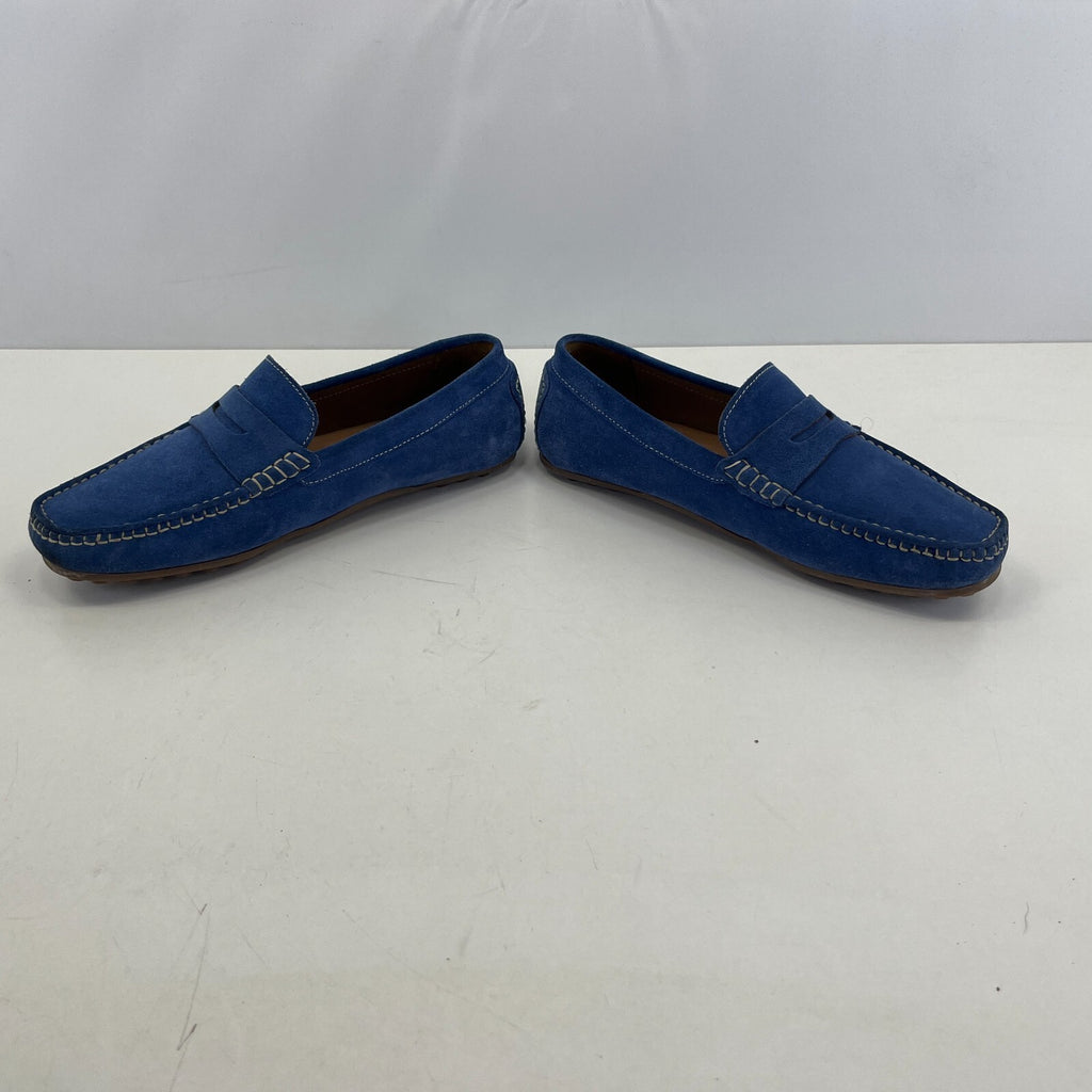 Chatham Parker Shoes Men’s Suede Leather Moccasin Loafers size 8 Admiral Blue
