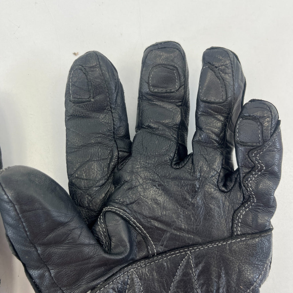 Richa Leather Motorcycle Motorbike Gloves with Hard Armour Black size M