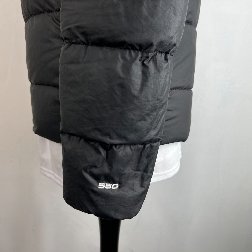 The North Face 550 Down Filled Padded Puffer Jacket in Black Youth Junior XL