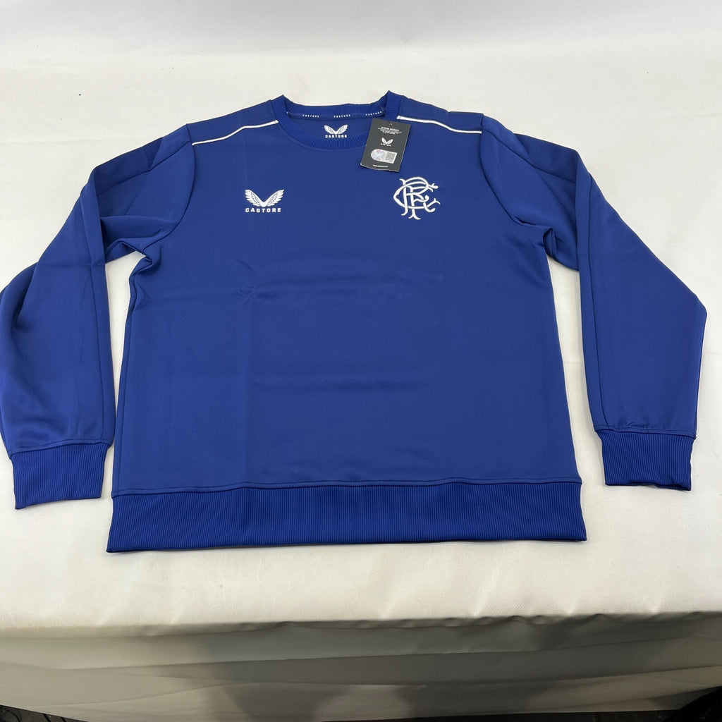 Official Glasgow Rangers FC Blue Match Day Sweatshirt Pullover Ladies size 14