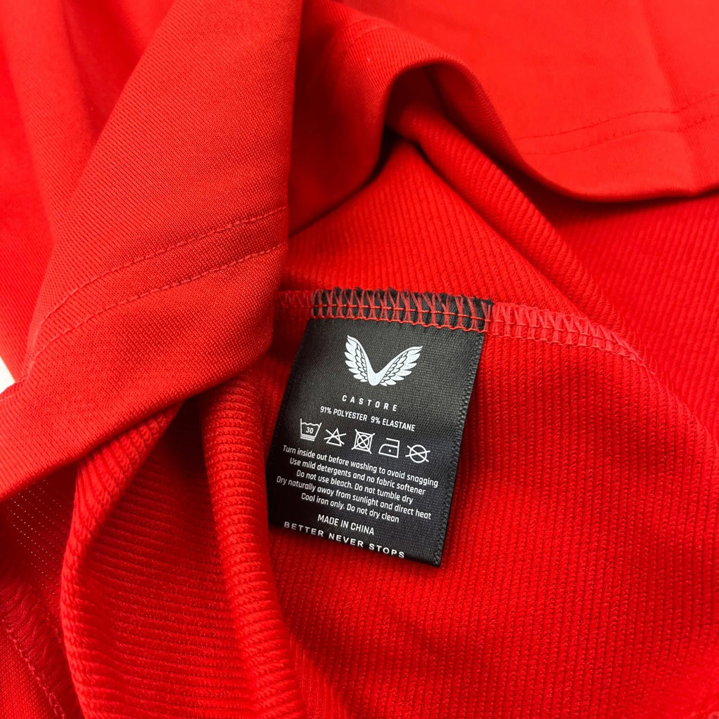 Rangers Castore Match Day Quarter Zip Top Womens size Medium Red Long Sleeve New