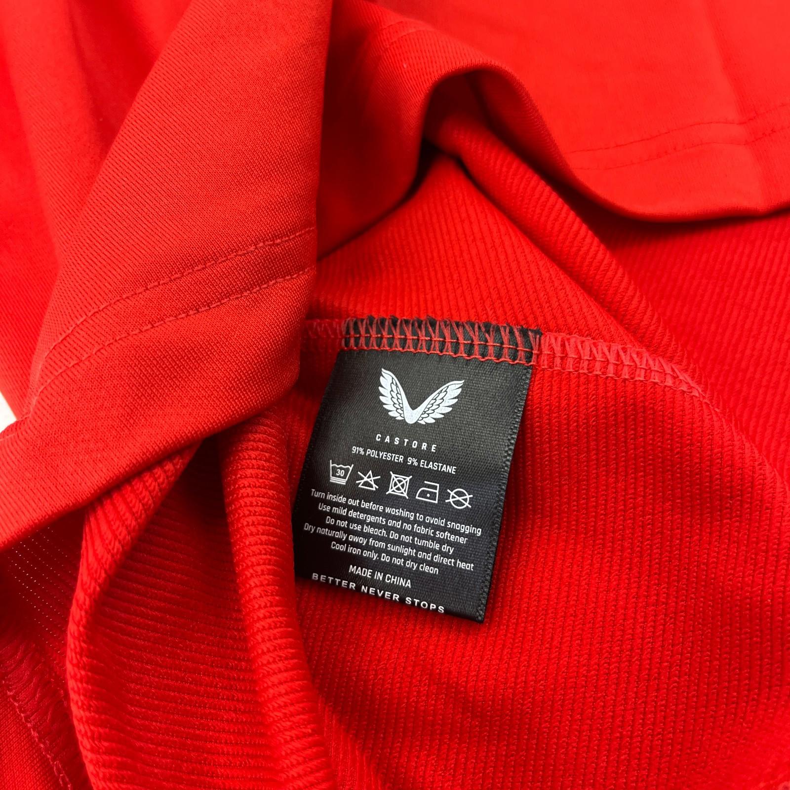 Rangers Castore Match Day Quarter Zip Top Womens size Medium Red Long Sleeve New