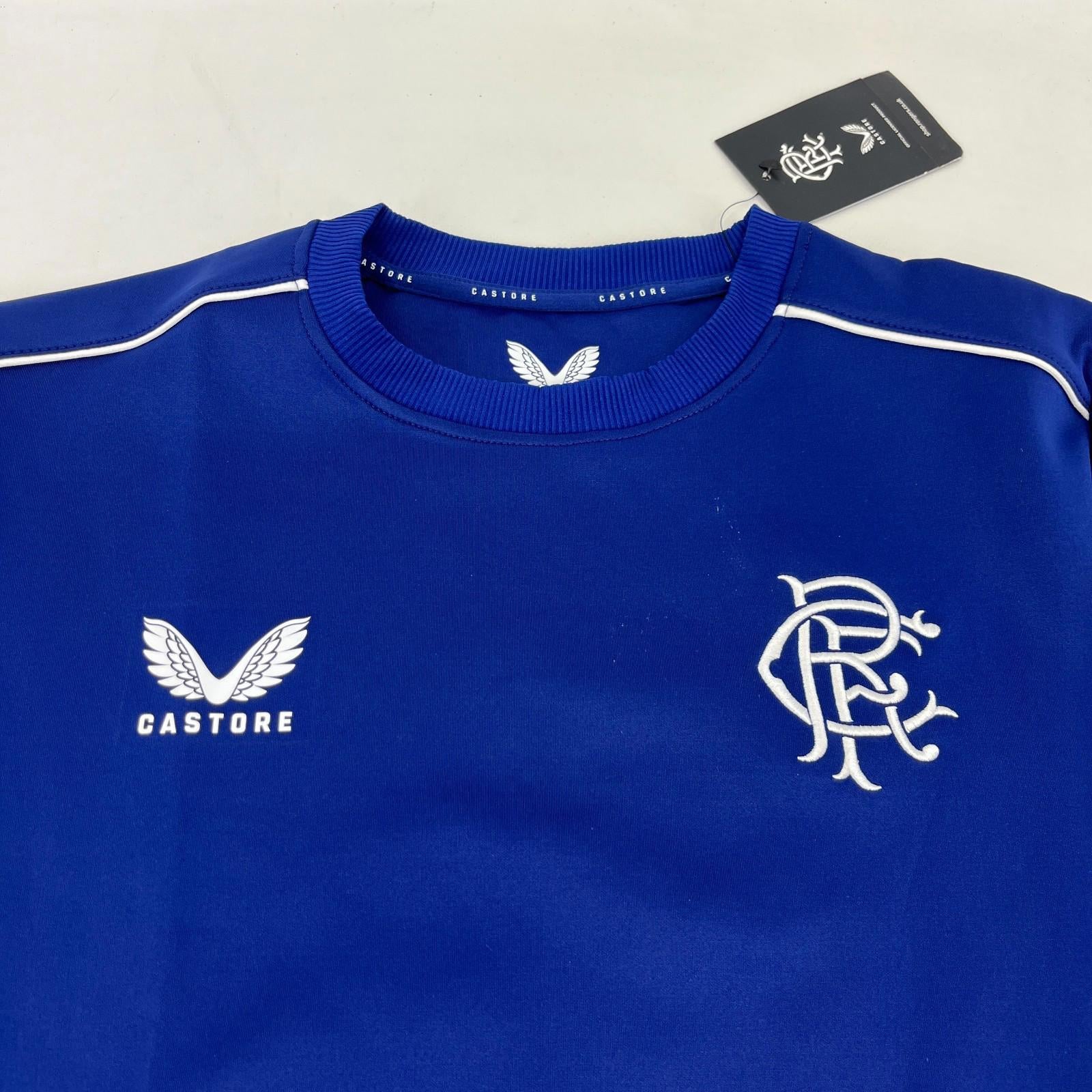 Official Glasgow Rangers FC Blue Match Day Sweatshirt Pullover Women's size 12