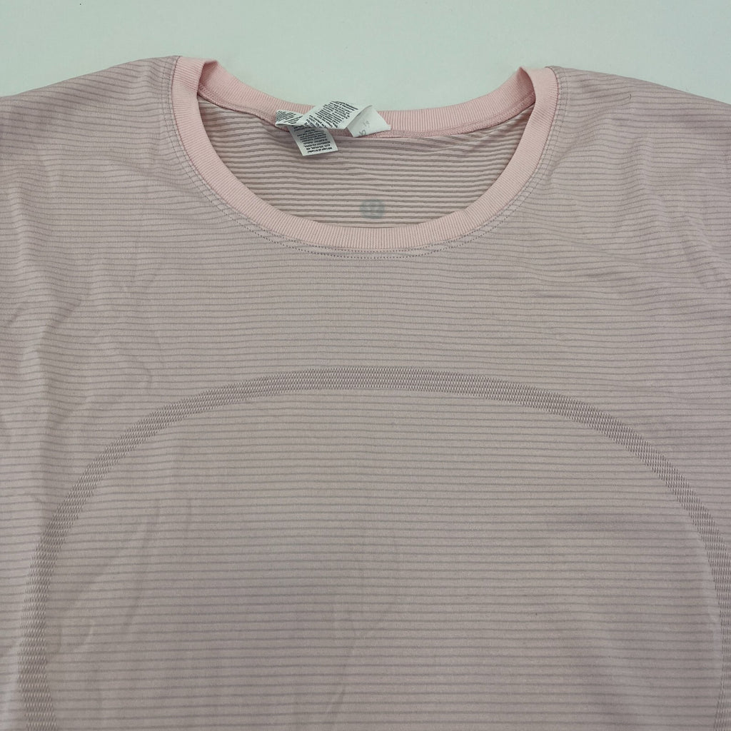 Lululemon Swiftly Relaxed Long-Sleeve Shirt in Pink size UK 18 US 14