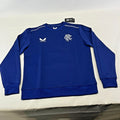 Castore Glasgow Rangers FC Football Matchday Sweatshirt Blue UK Women's size 12