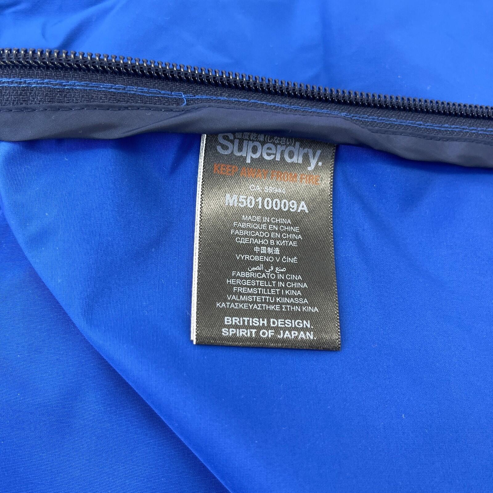 Superdry Overhead Retro 80s Cagoule Jacket with Side Zip Rain Coat size S - New