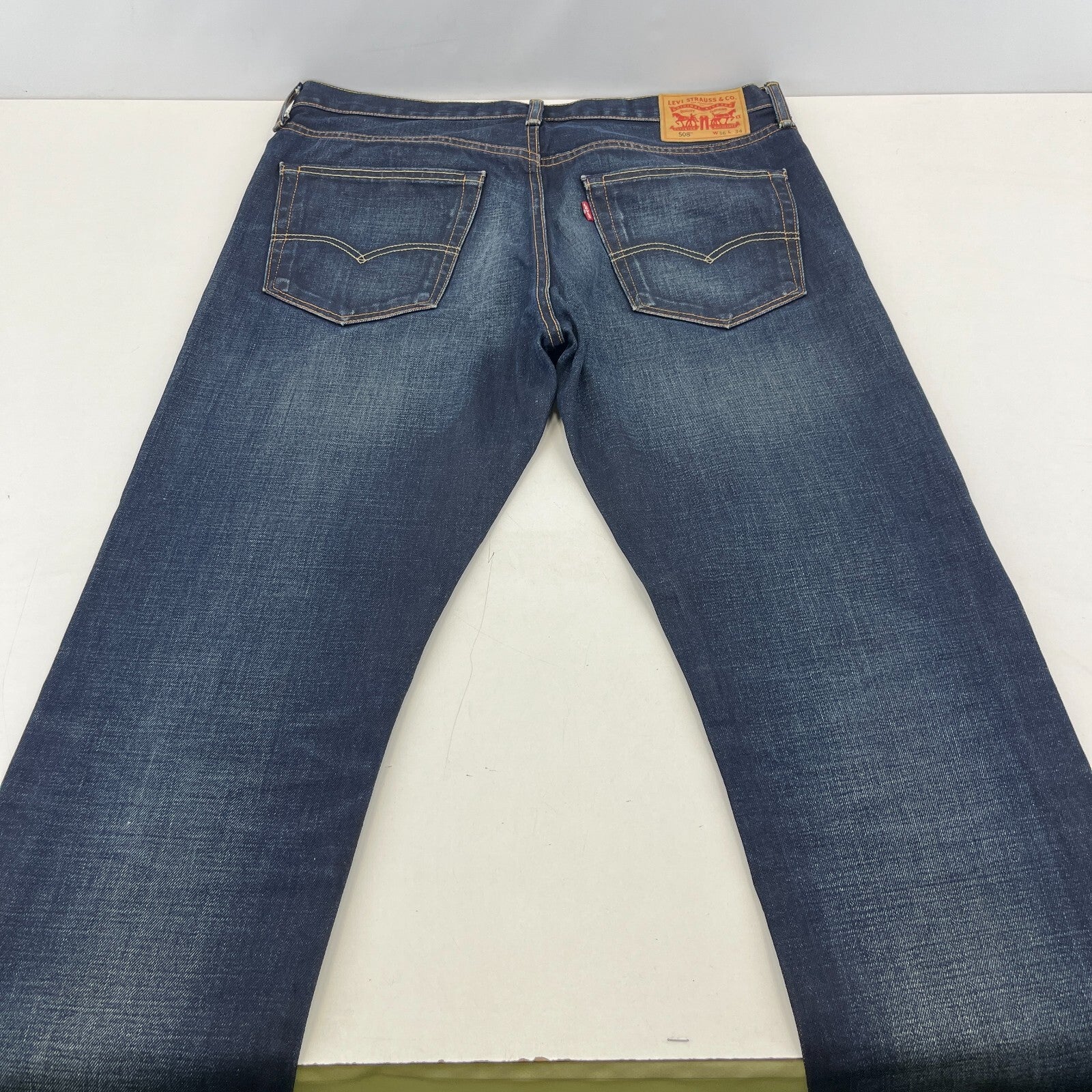 Levi's 508 Men's Dark Blue Jeans W36" L34" Regular Straight Leg