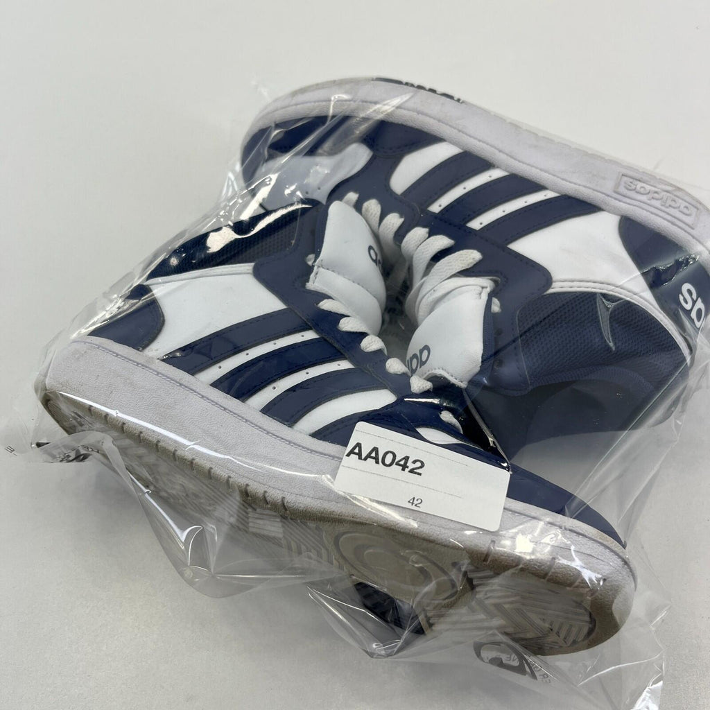 Adidas Hoops Mid 3.0 K Trainers White & Blue UK size 2 / EU 34