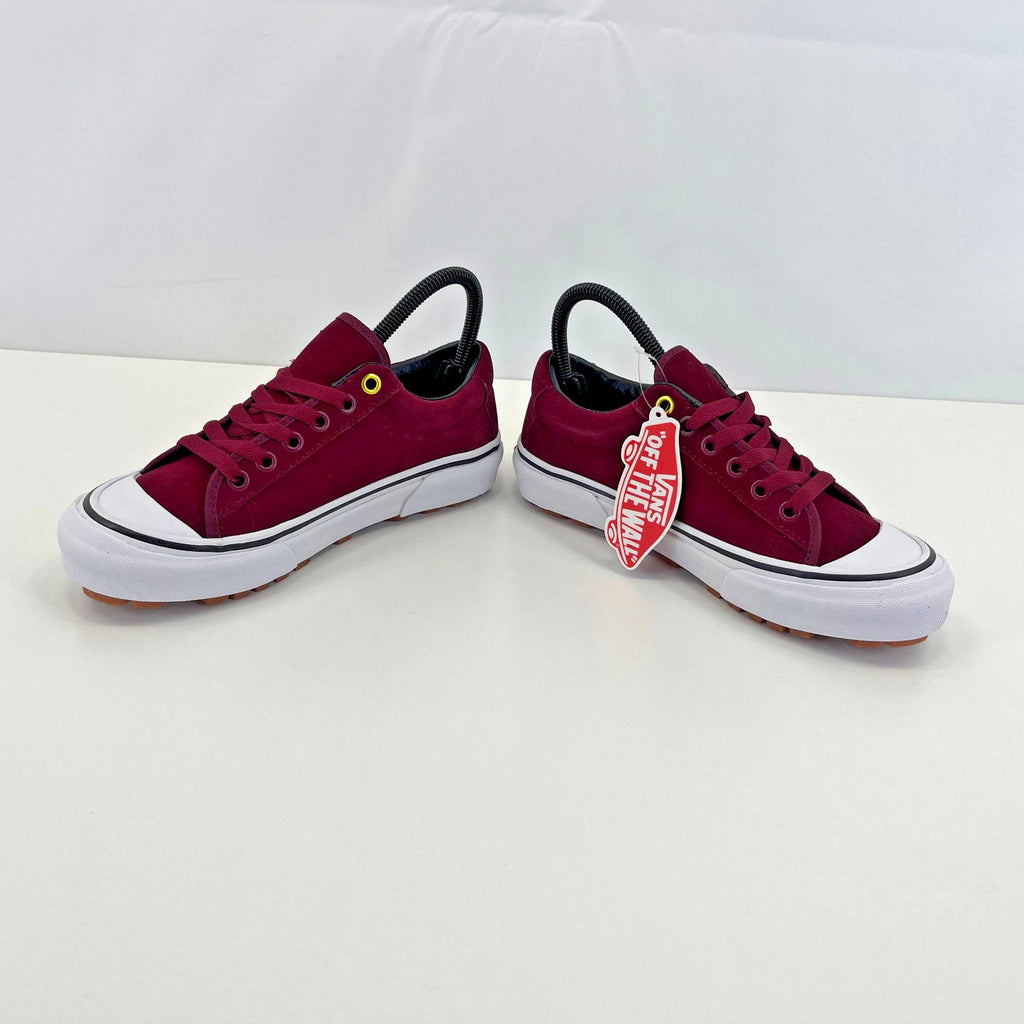Vans Old Skool Maroon Suede Trainers Sneakers Shoes UK size 3 EU size 35 - New