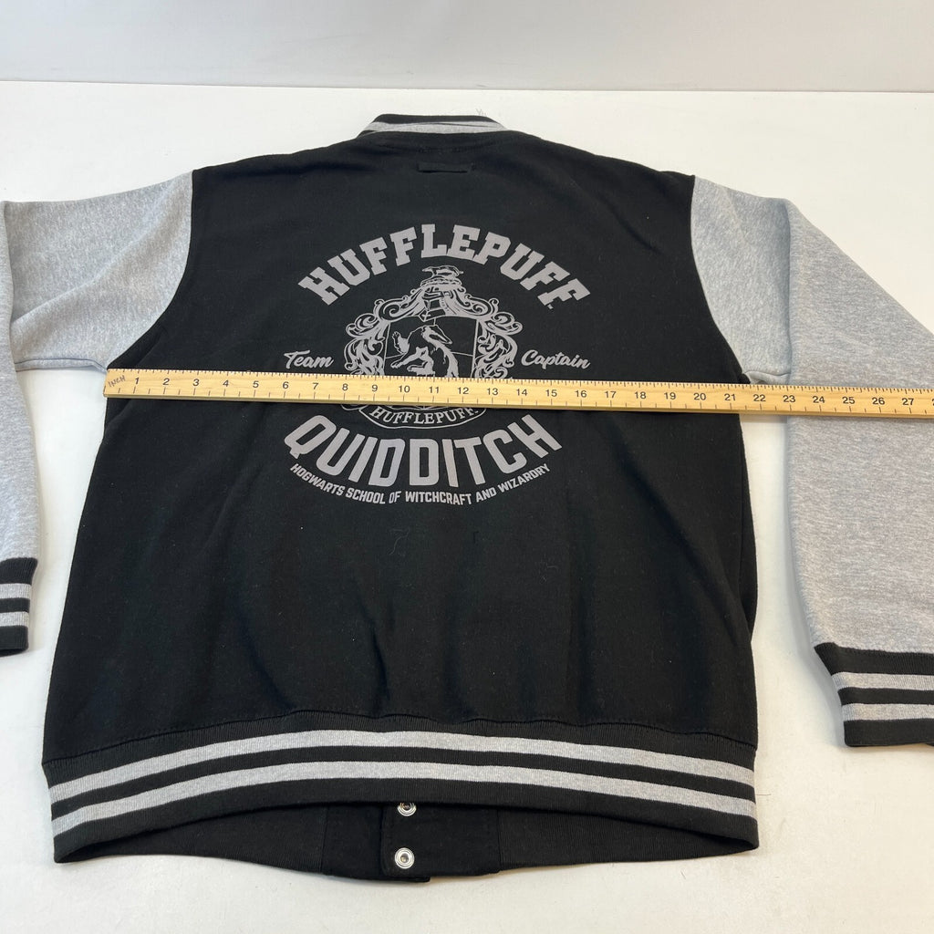 Official Harry Potter Hufflepuff Quidditch Team Varsity Jacket Baseball Bomber L