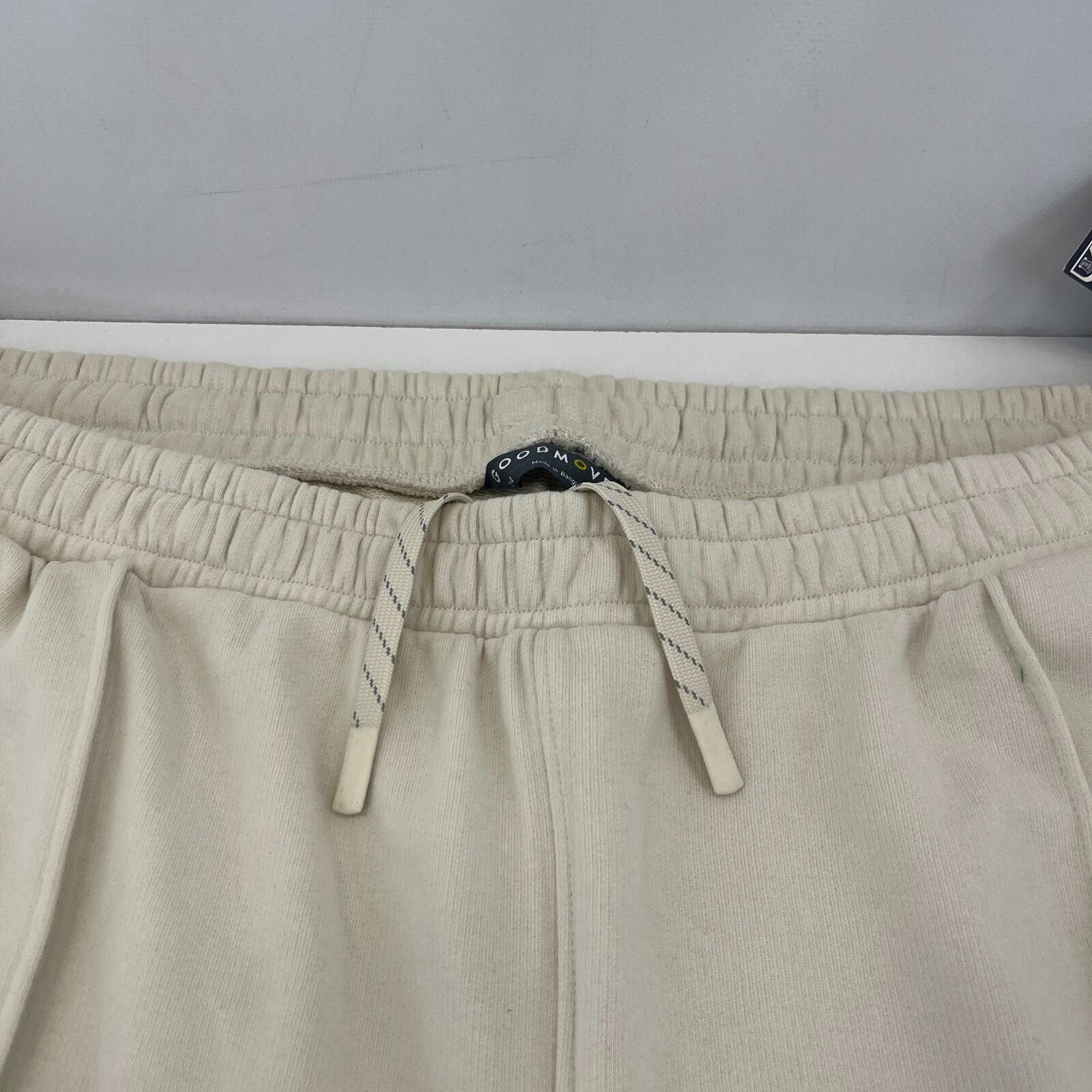 M&S Ladies Goodmove Parachute Joggers Cuffed Trousers Pants Cream UK size 24 New