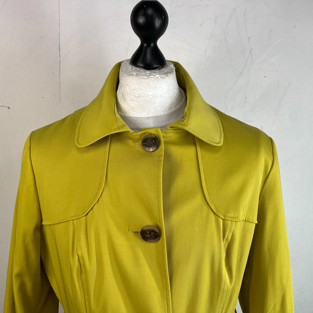 F&F Belted Trench Coat in Mustard Yellow Women's size 20 - VGC