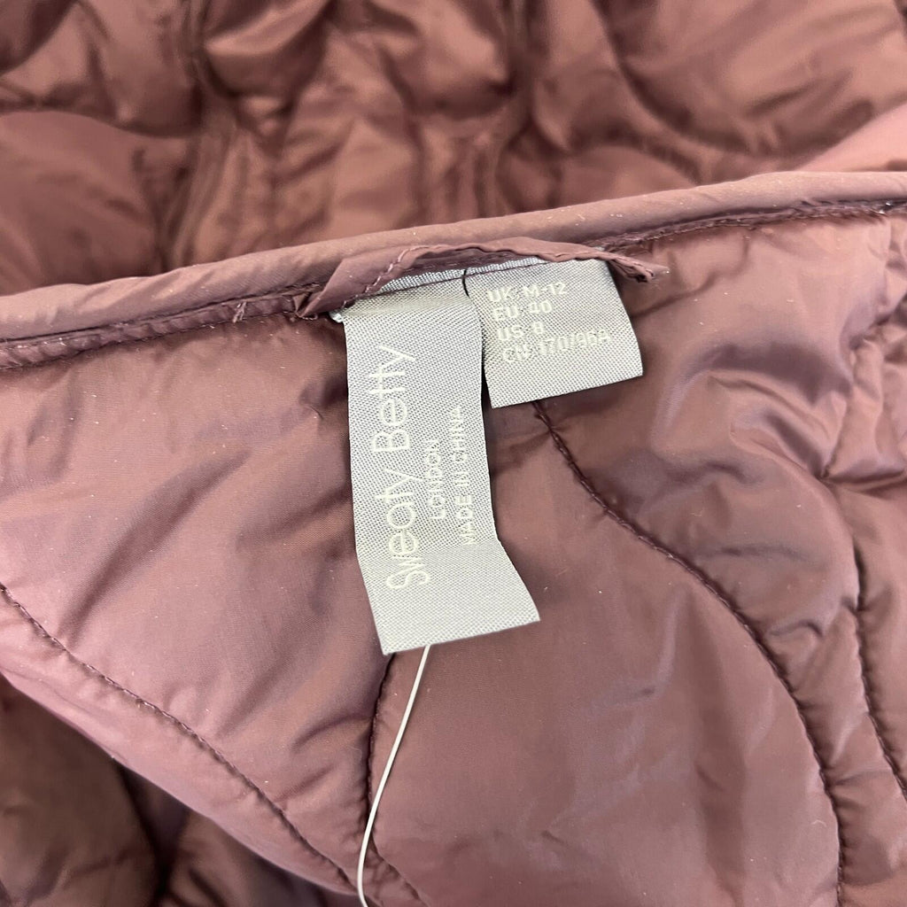 Sweaty Betty On The Move Longline Quilted Parka Coat in Sable Brown size M/12