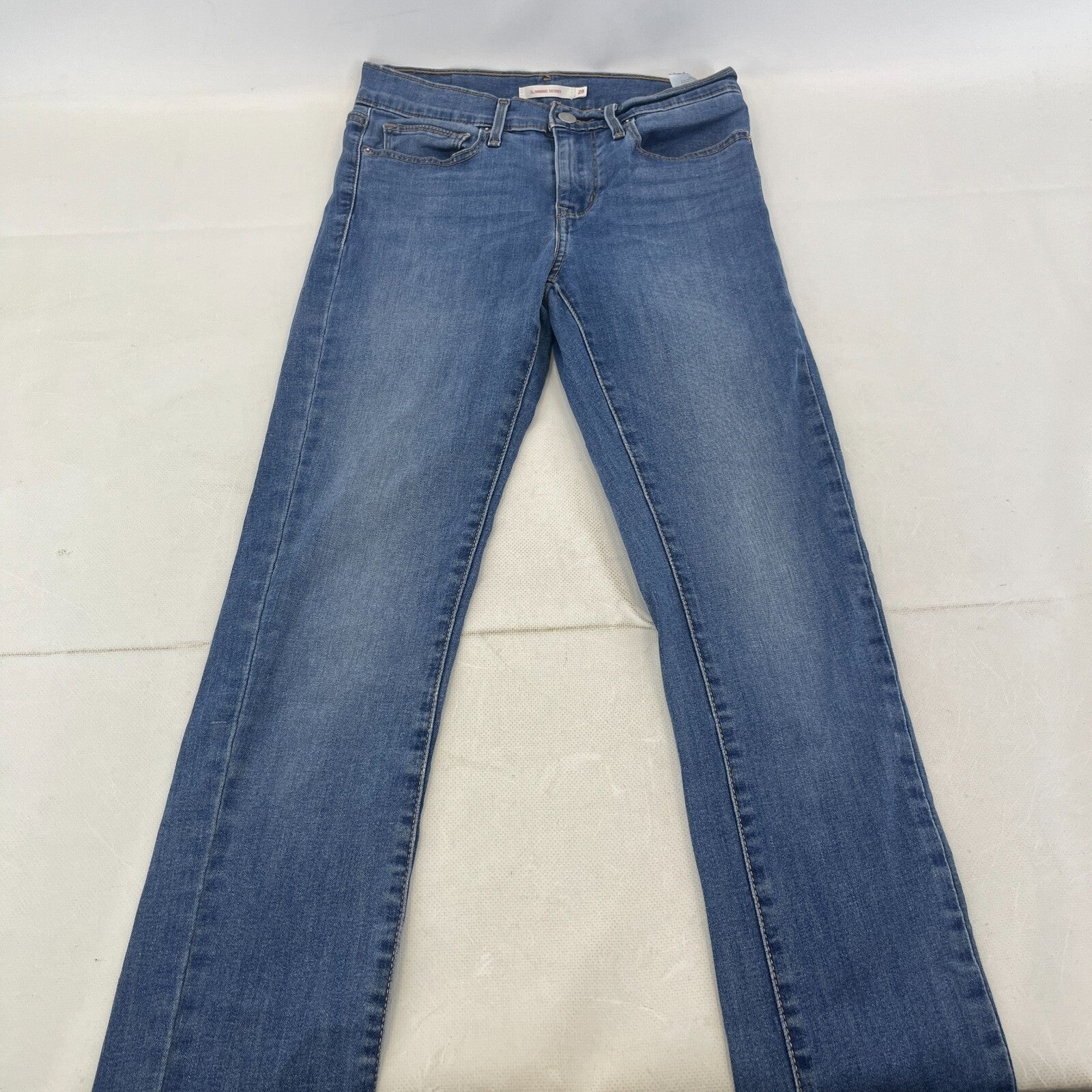 Levi's Slimming Skinny Stretch Jeans Women's W28" L32" Mid Blue Denim