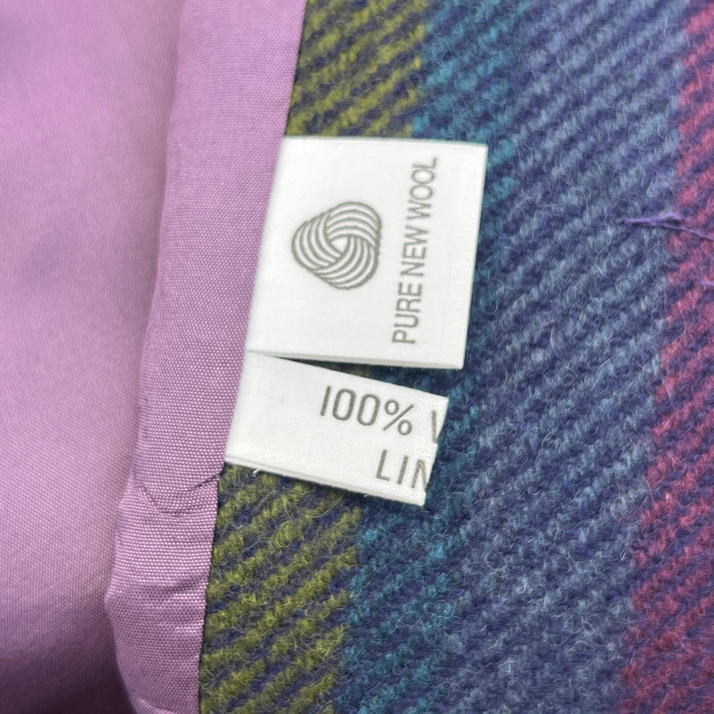 Avoca Collection Cape Coat Poncho Cloak size M Blue/Purple/Green +Attached Scarf