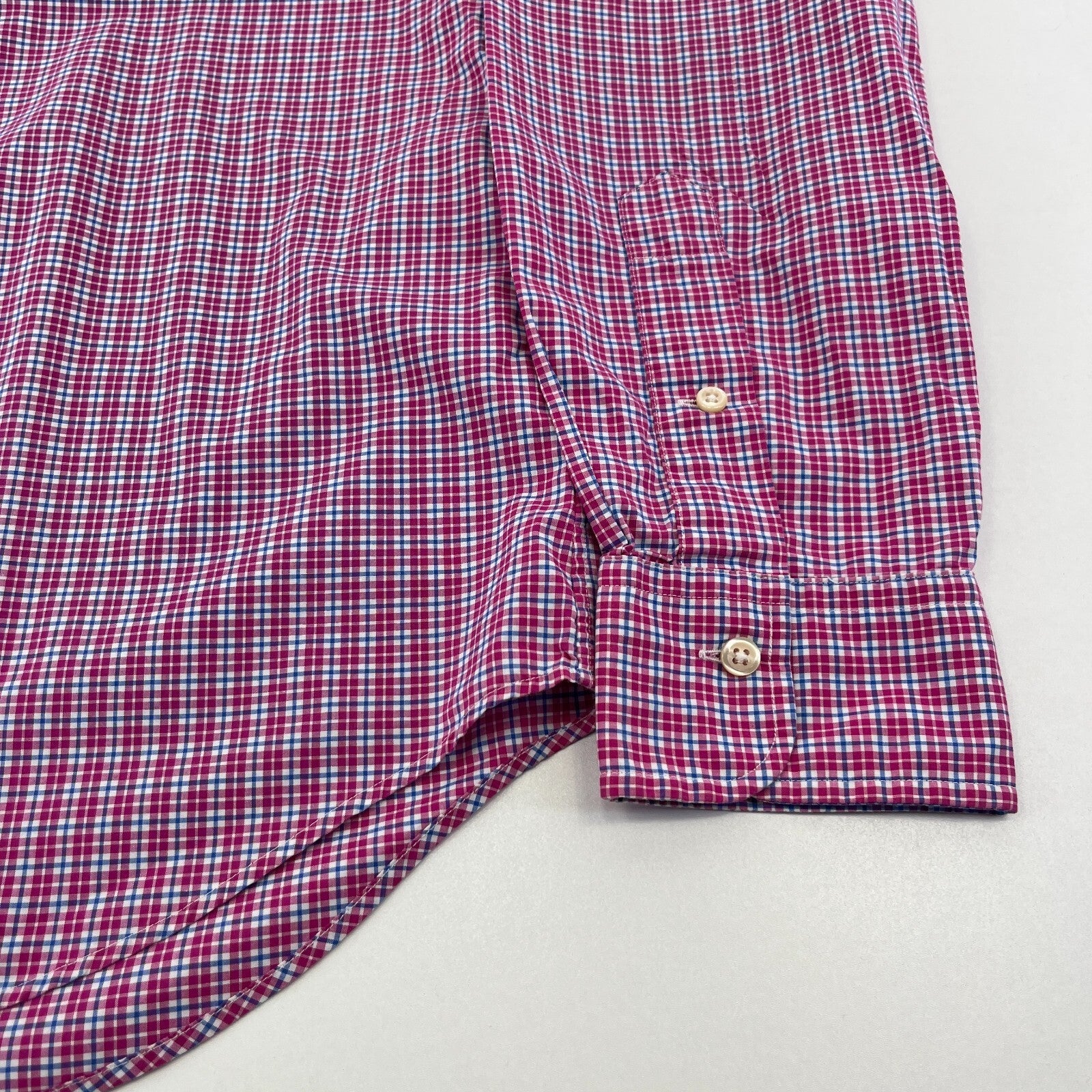 Polo Ralph Lauren Shirt Mens size M Red Check Cotton Button Up RL Pony
