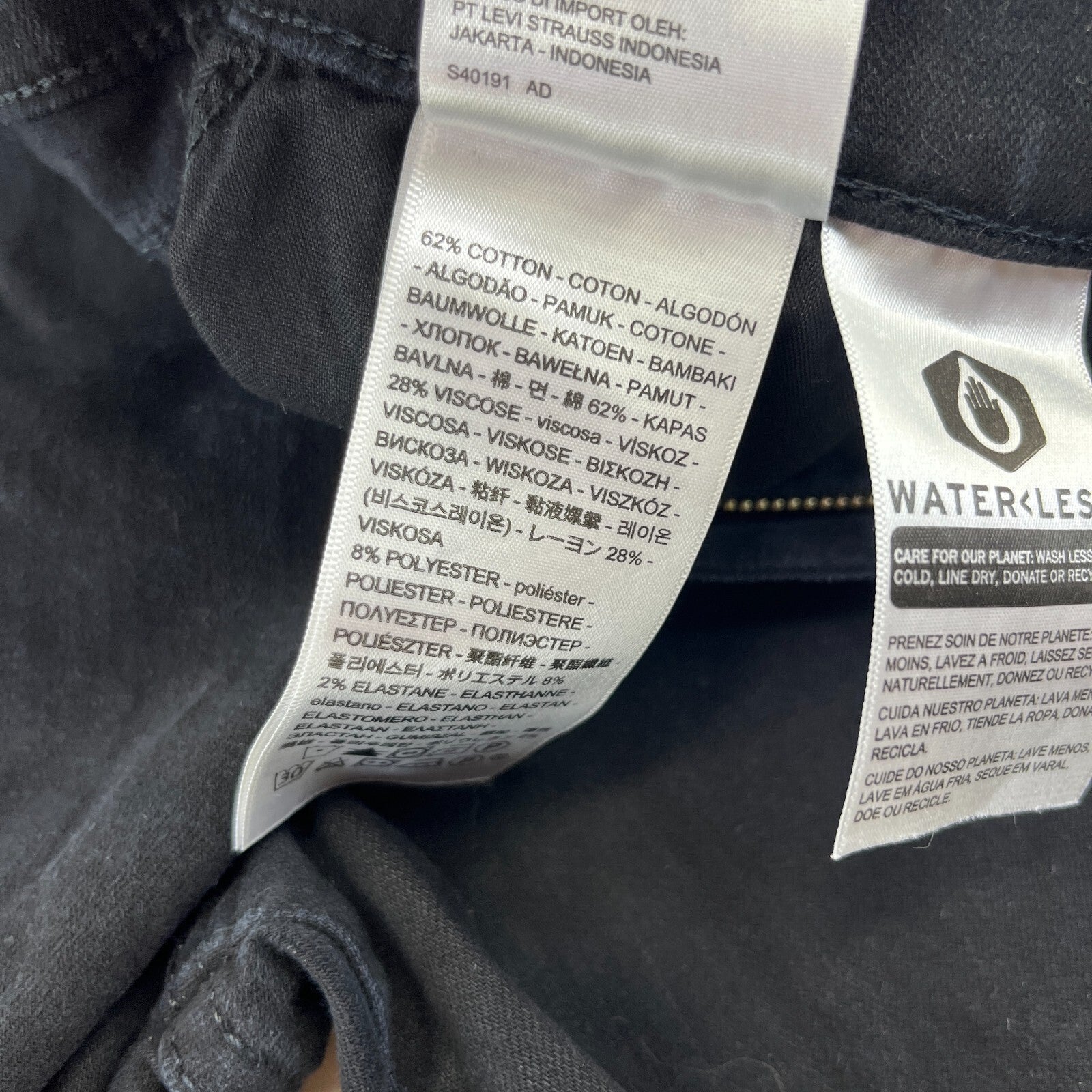 Levi’s 724 High Rise Straight Jeans in Black W34 L32