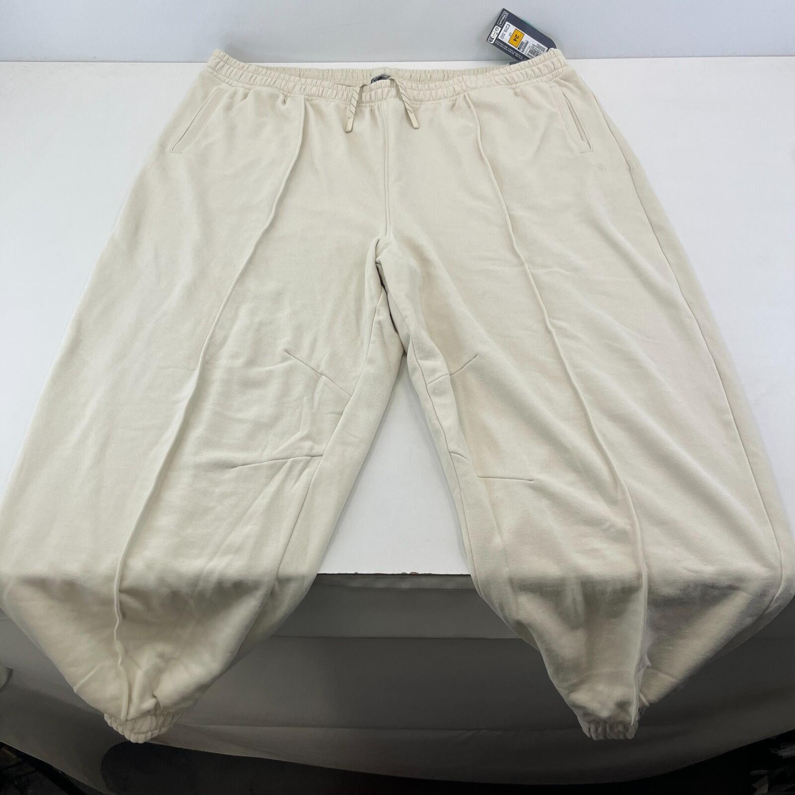 M&S Ladies Goodmove Parachute Joggers Cuffed Trousers Pants Cream UK size 24 New