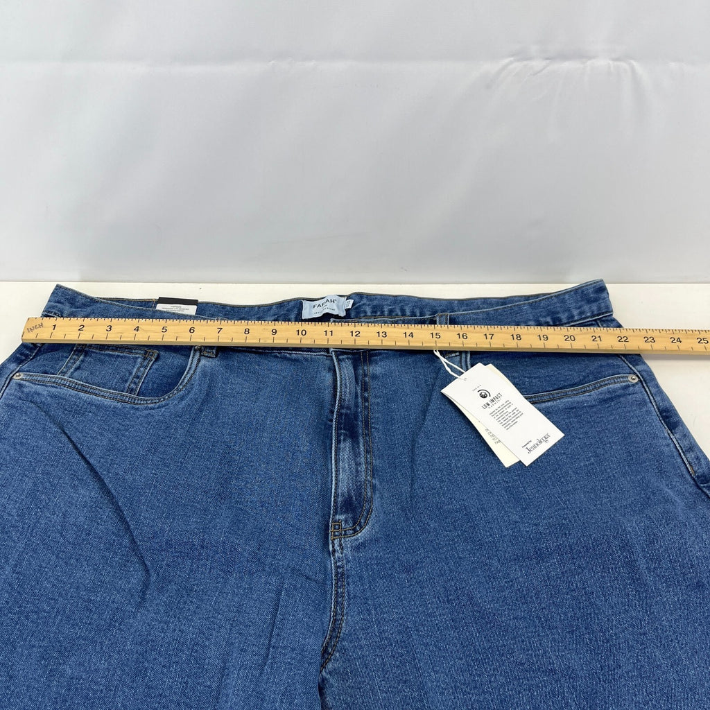 Men's Farah Norwood Indigo Mid Blue Regular Fit Jeans Straight Leg W44" L32" New