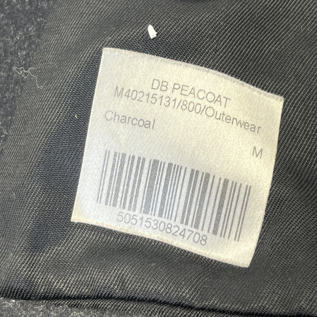 Hackett London Men's Double Breasted Peacoat Charcoal Grey size M