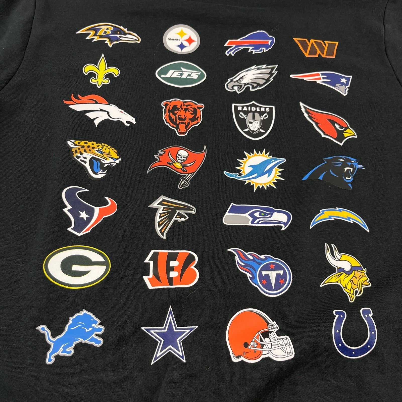 NFL Multi Teams League Hoodie with Back Print in Black Men's size XL