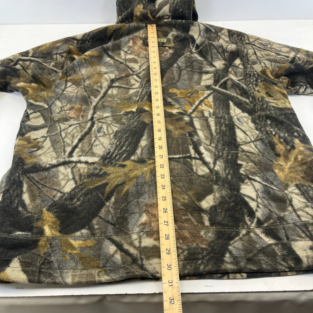 Field & Stream No-Scent Realtree Lined Fleece Jacket XL Mens Hooded Camo Hunting