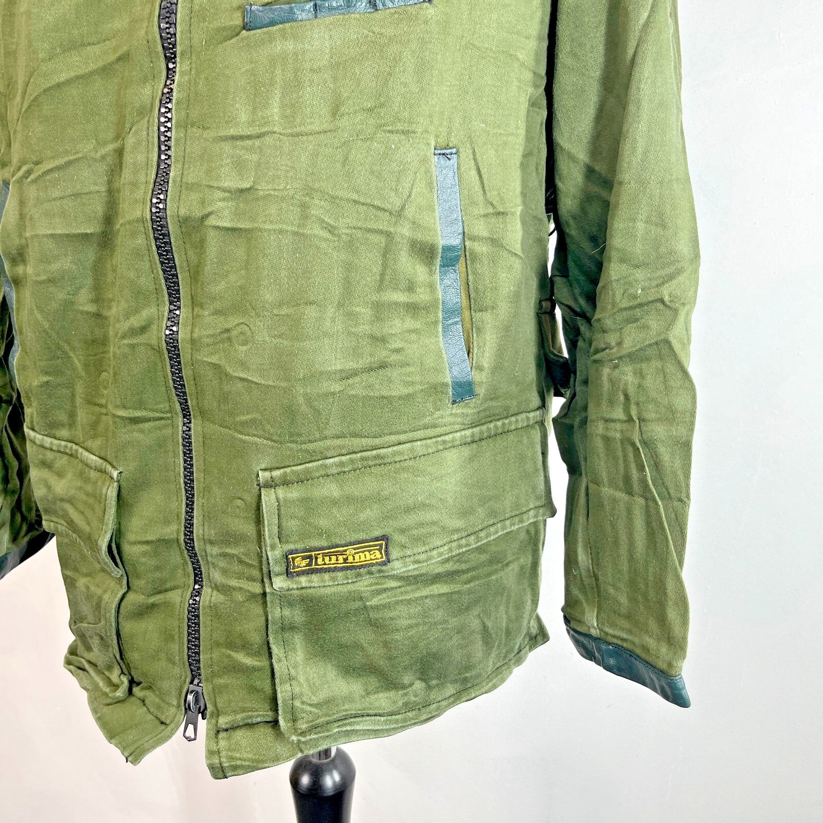 Vintage Turima Sweden Mens Hunting Jacket size Medium in Green inc Fleece Liner