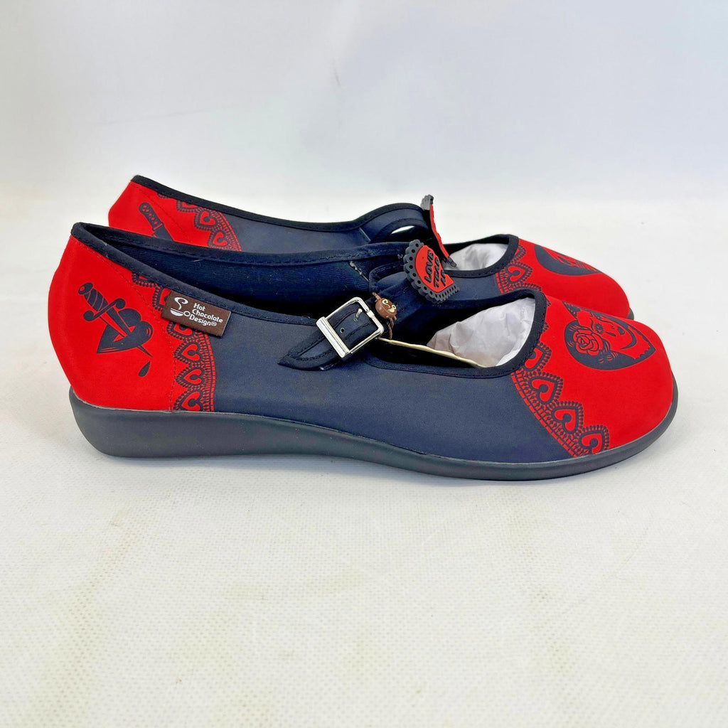 Chocolaticas Mary Jane Shoes Love Will Tear Us Apart UK 8 with Authenticity Cert