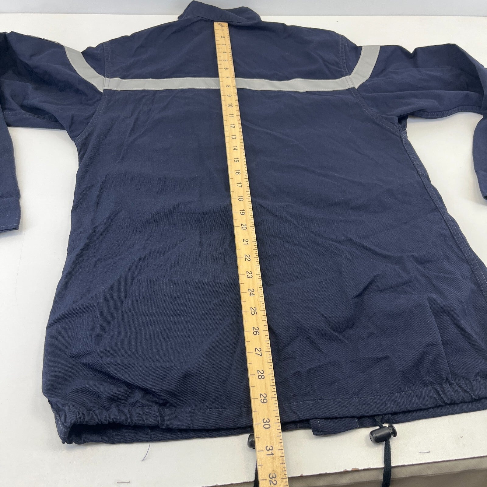 Balsan French Military Chore Jacket size 96L (UK M) Navy Blue Workwear Canvas
