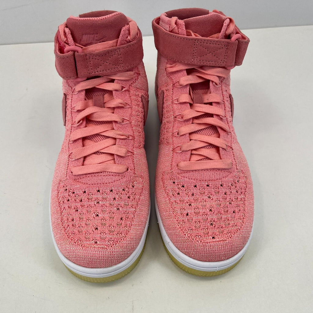 Nike Air Force One 1 Flyknit Hi Top in Salmon Pink size UK 6 EU 40 - 818018-802