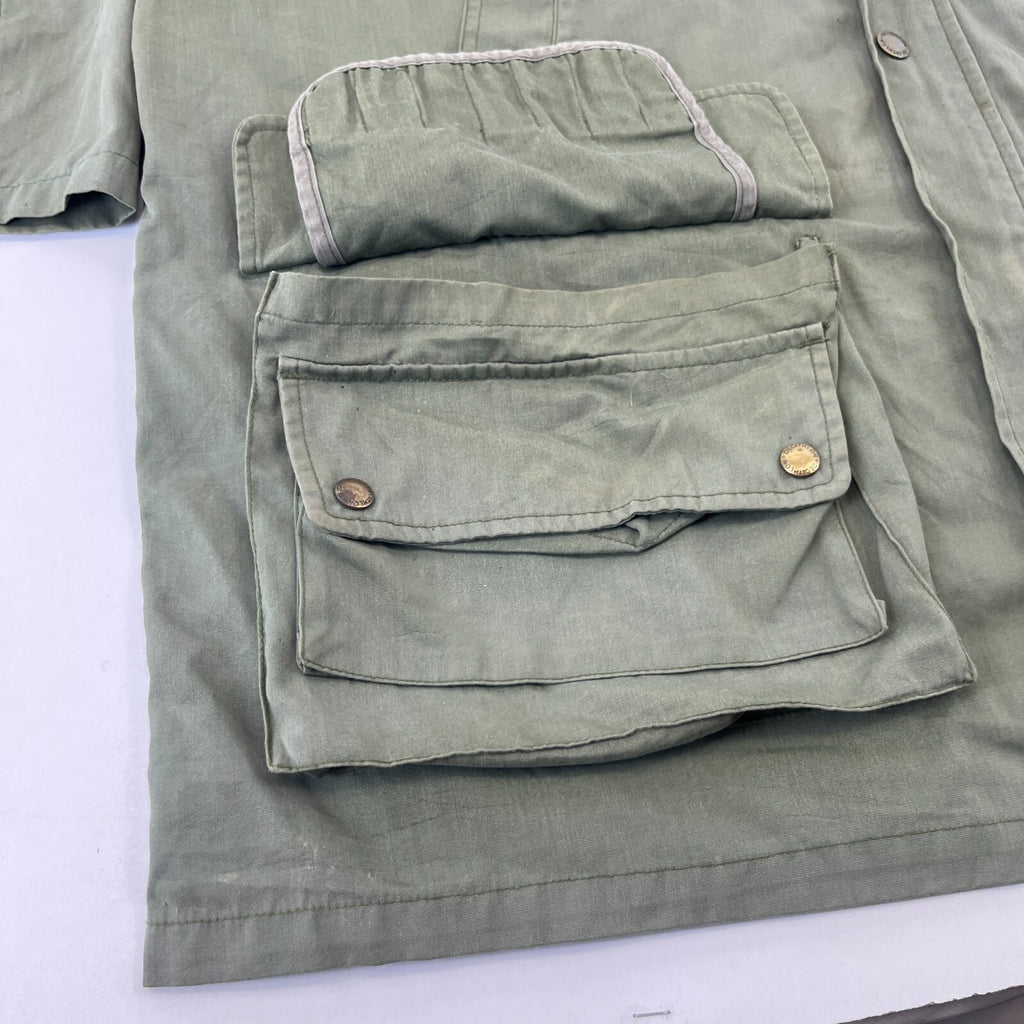 Decathlon Cropped Sleeve Shooting Hunting Jacket w/ Poachers Pocket Green UK 2XL
