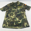 Genuine Spanish Army Combat Shirt Short Sleeve Woodland Camo Ripstop size L