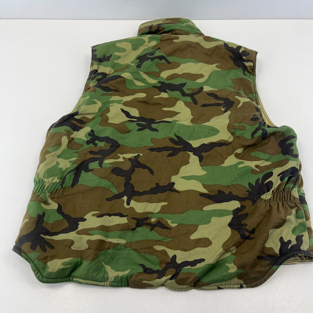 US Military Camo Pattern Body Warmer Vest Gilet Sleeveless Jacket UK size M