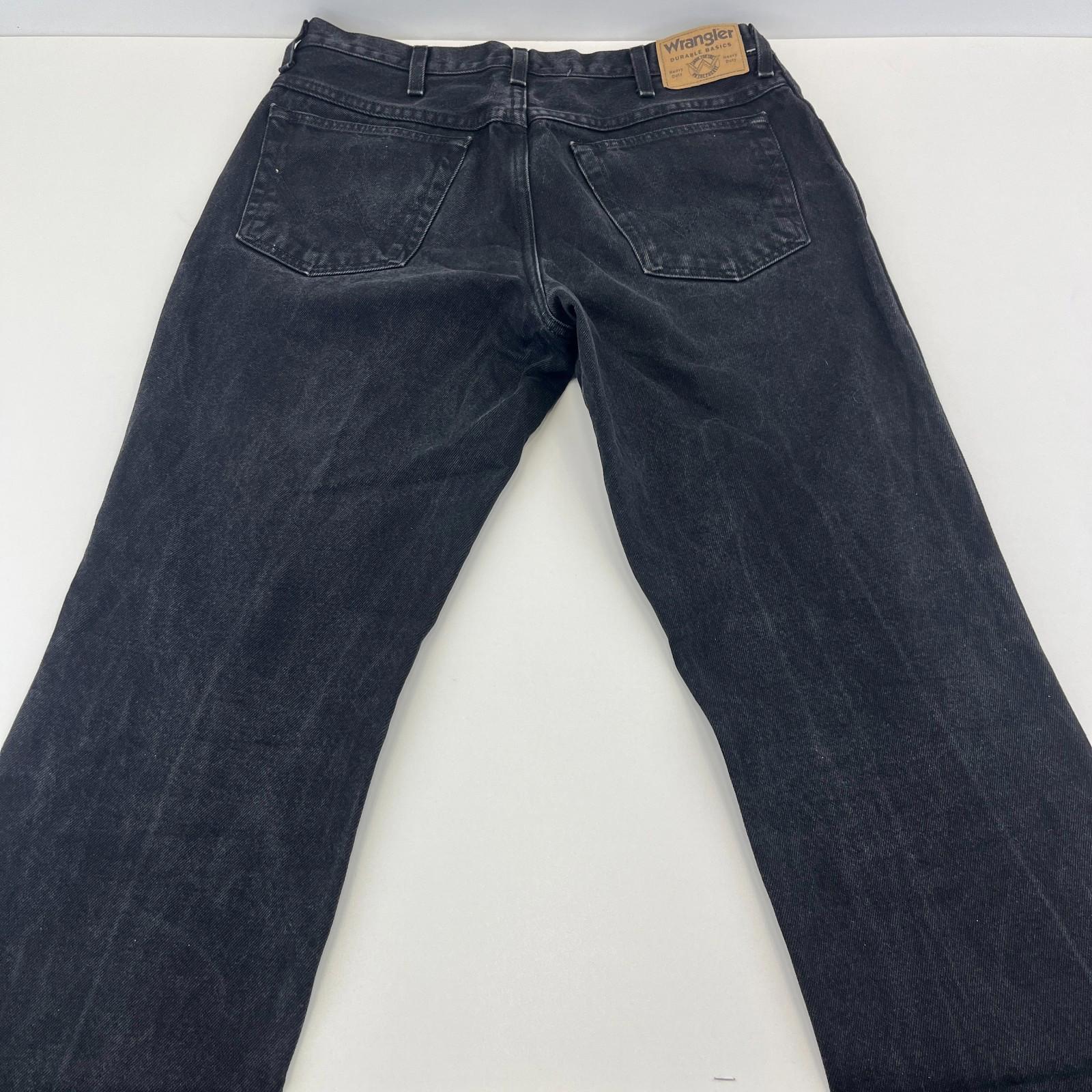 Wrangler Men’s Black Straight Fit Jeans size W34" L32" 100% Cotton