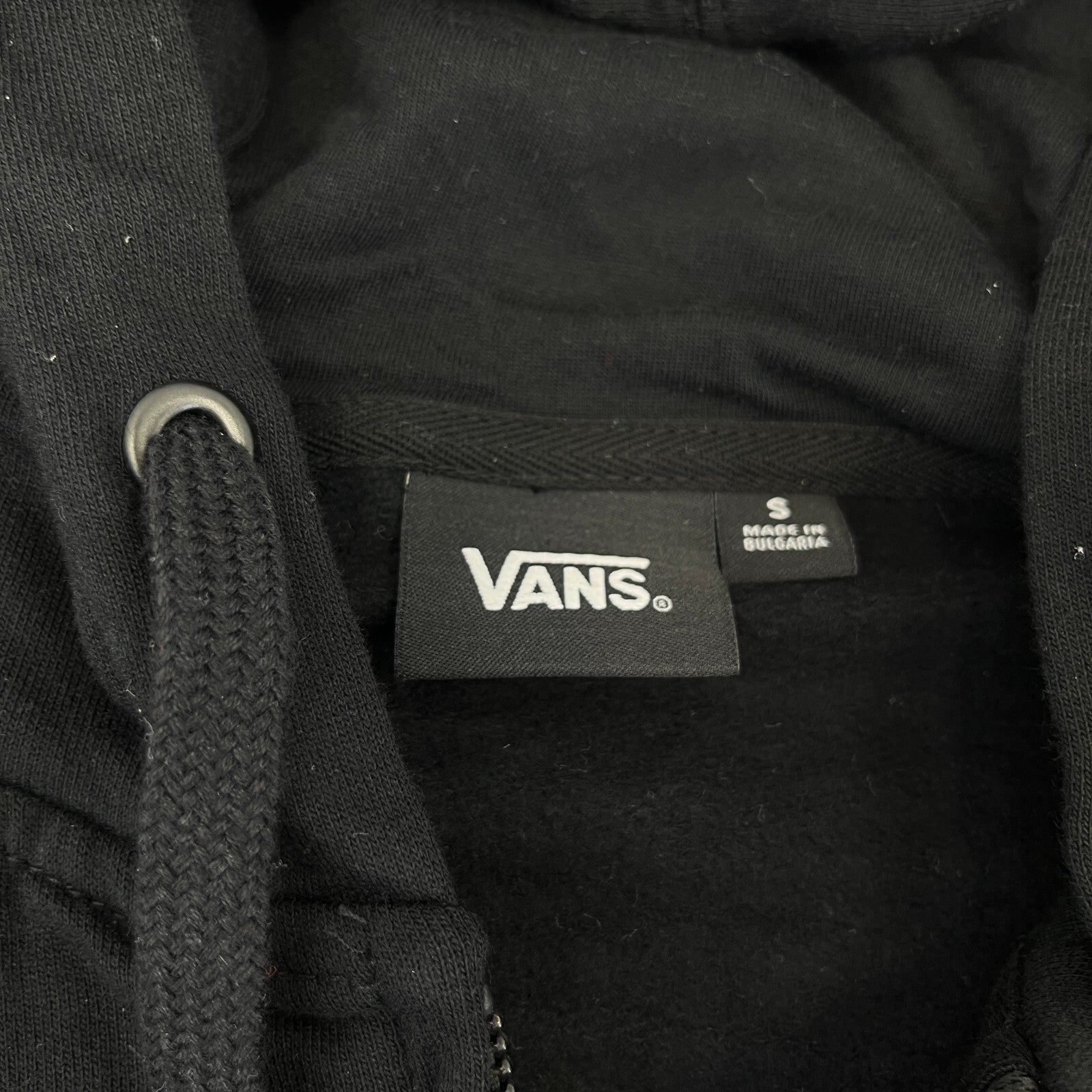 Vans Off the Wall Men's Back Print Hoodie in Black size Small