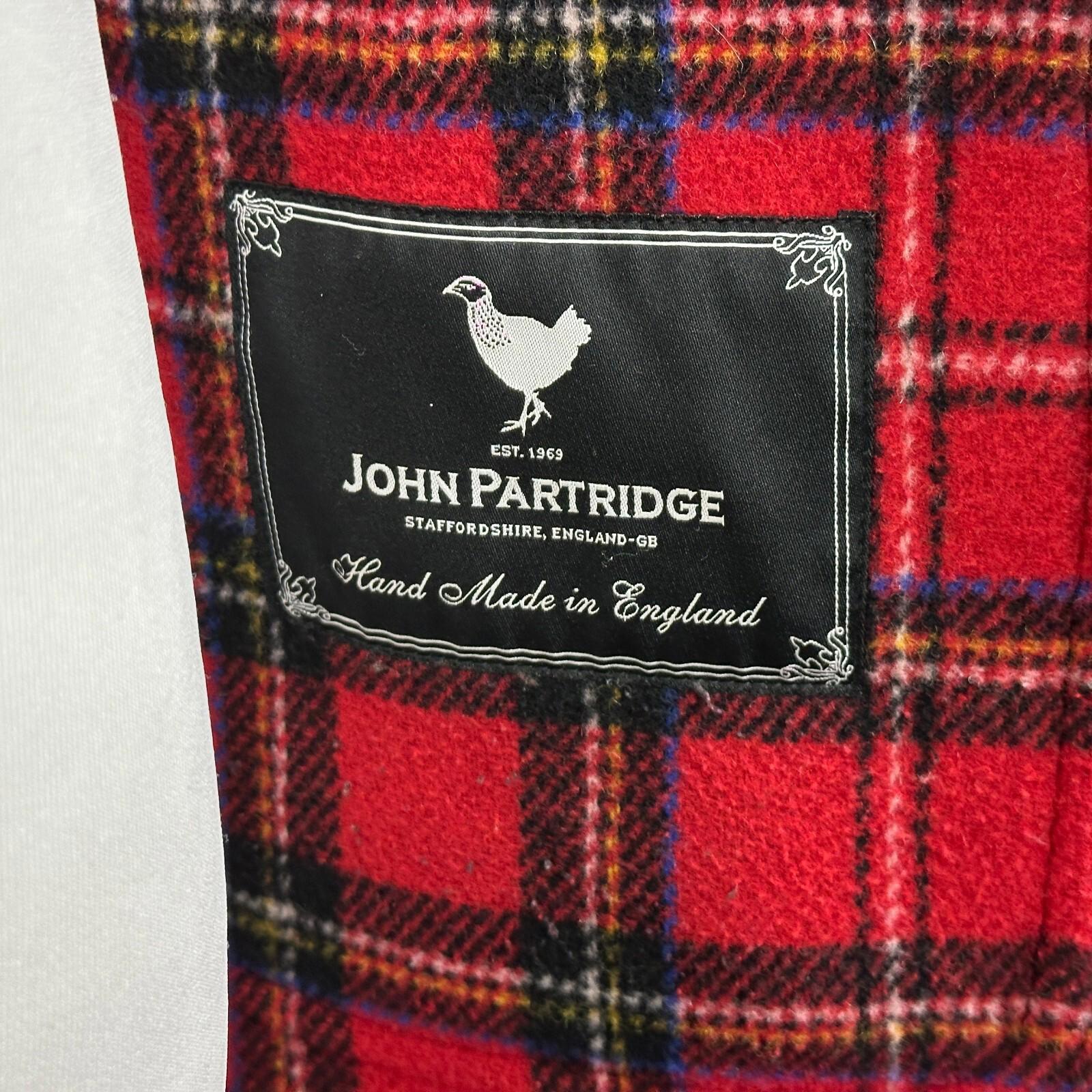 John Partridge Women's Wool Blend Duffle Coat in Red size 10 Handmade in England