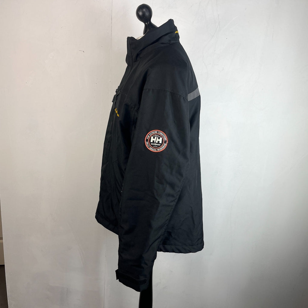 Helly Hansen Workwear Jacket Men's size XL Black Chore Coat Quilt Lined