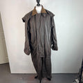 NKS Heavy Duty Brown Wax Waxed Stockman Riding Coat Jacket size XL