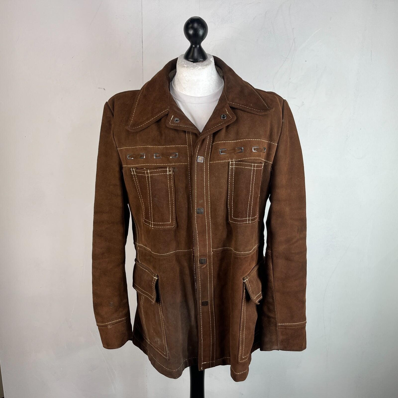 Vintage Excelled Heavy Suede Leather Rugged Wear Jacket size 44 Made in Canada