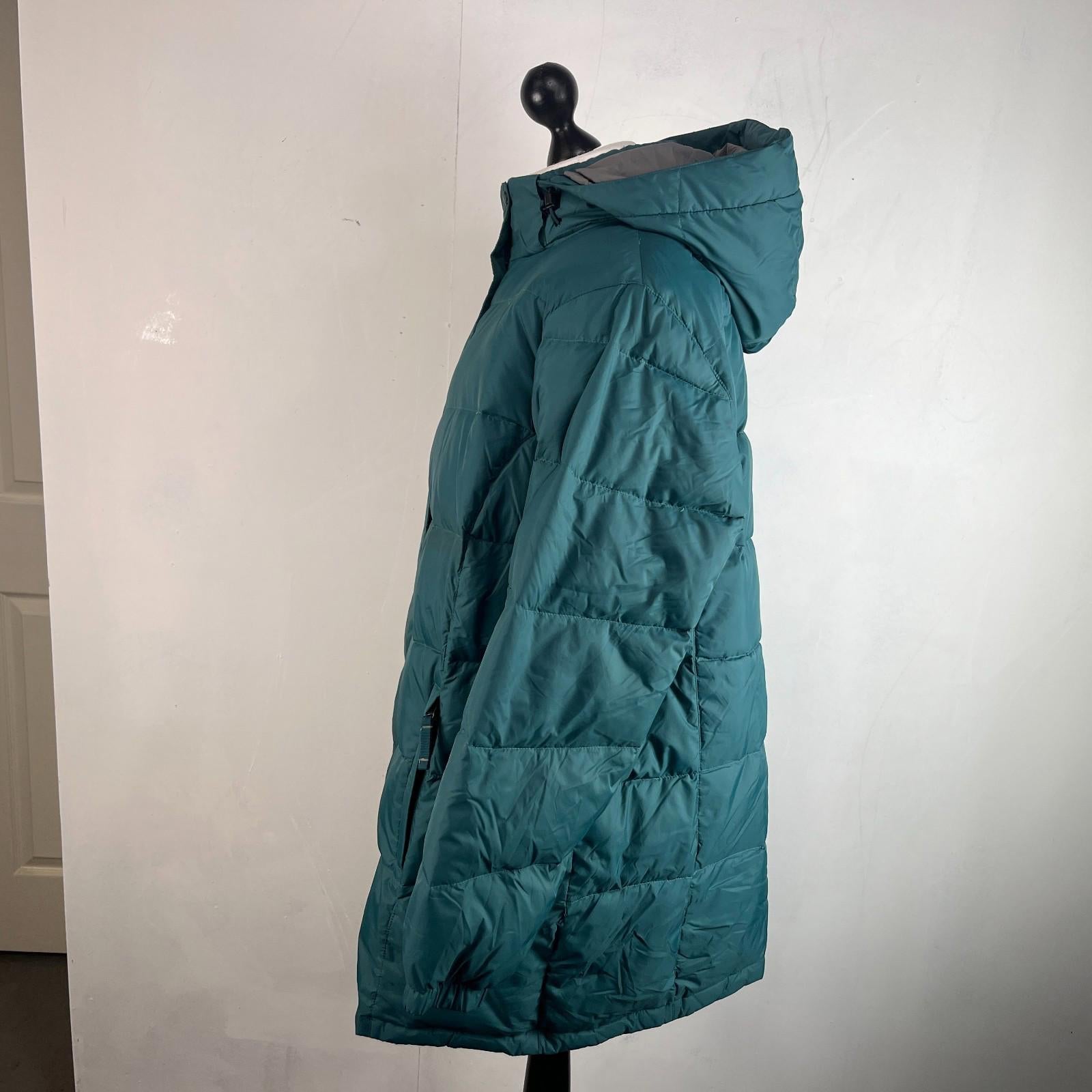 L L Bean Puffer Coat Women's Size 3XL (18) Green Hooded Goose Down Insulated