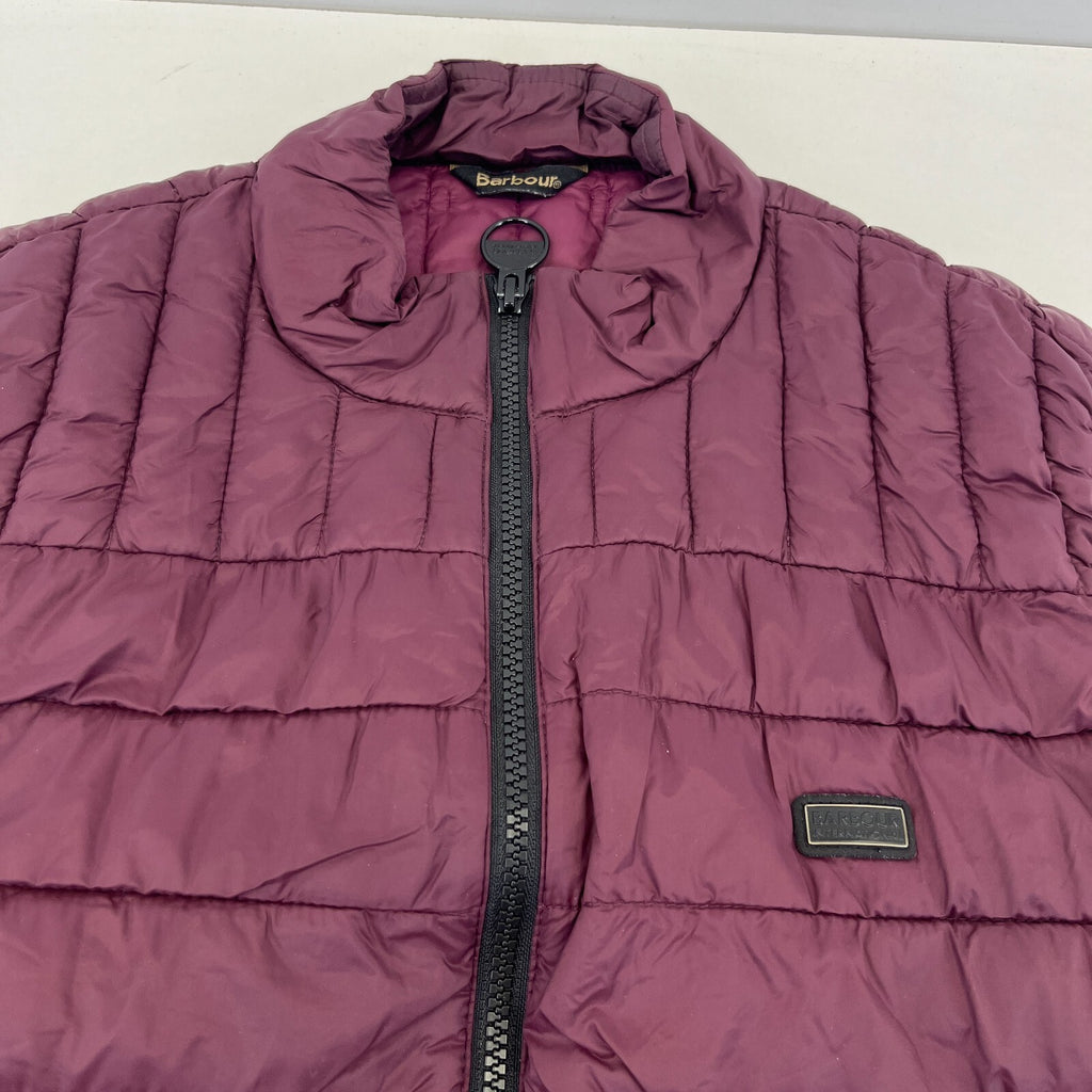 Barbour International Hatfield Men's Quilted Gilet Burgundy Red size Large
