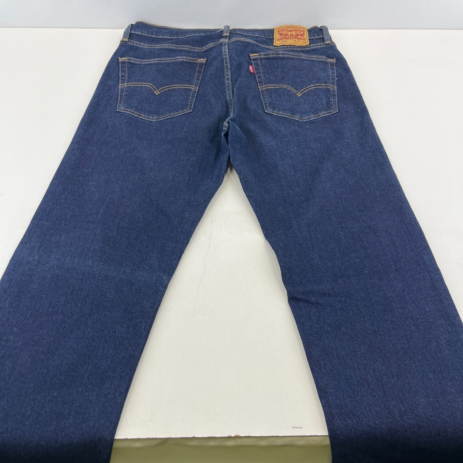 Levi Strauss & Co Levis 505 Jeans Mens Blue Denim Straight Leg W36" L34"